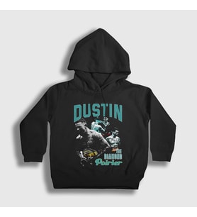 Presmono Unisex Çocuk Siyah The Diamond Ufc Mma Dustin Poirier Kapüşonlu Sweatshirt 432737tt