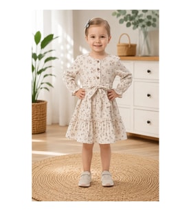 Müslin Pamuk Kumaş Çocuk Elbisesi – 1-5 Yaş