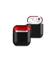 Apple Airpods 2 (2.nesil) 3in1 Kılıf - Siyah-kırmızı