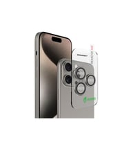 GREENMNKY Buddıes Iphone 15 Pro / 15 Pro Max Uyumlu Kamera Lens Koruyucu (Titanium) (Gri)