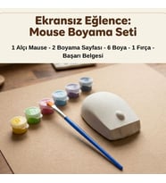 Mouse Boyama Seti Çocuk Alçı Boyama Seti Eğitici Çocuk Aktivite Seti Hobi ve Sanat Etkinliği