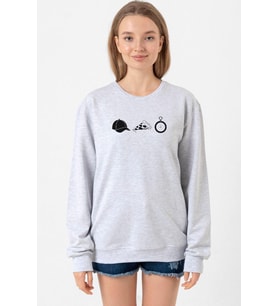 The Walking Dead Glenn Rhee Symbols Grimelanj Kadın 2ip Sweatshirt