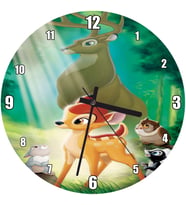 Cakatablo Ormanda Bambi ve Babası Duvar Saati