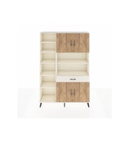 Arges Dolap 10 Raflı Tek Çekmeceli 4 Kapaklı 132x30x195 Aytaşı-Çam/Aytaşı