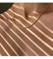 KISA ORTA KALINLIK BURGU KADIN KOLYE ZİNCİR GOLD ÇELİK ÜZERİ ALTIN KAPLAMA  GARANTİ BELGELİ