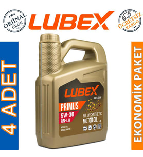Lubex Primus RN-LA 5W-30 5 Lt Partiküllü Motor Yağı (4 Adet)