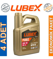 Lubex Primus RN-LA 5W-30 5 Lt Partiküllü Motor Yağı (4 Adet)