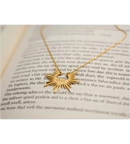 Kişiye Özel 925 Ayar Gümüş Tasarım Güneş İsim Kolye (Gold)