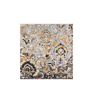 Bursa İpek Gold Flower Desen Twill İpek Eşarp
