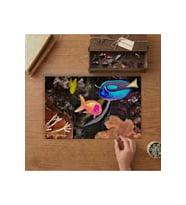 Renkli Balıklar- Okyanus Tasarımı 240 parça Ahşap Puzzle Ahşap Kutuda MP00606
