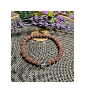 Rudraksha ( Rudrakşa) Tohumu, Kristal Kuvars Bileklik