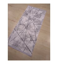 HALIMARKA K-TKY 1703 GRİ BEYAZ HALI YOLLUK 97X200 CM
