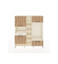 Hyperion Dolap 12 Raflı Tek Çekmeceli 8 Kapaklı 220x44x243 Aytaşı-Çam/Aytaşı
