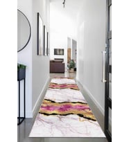 Pembe Gold Kaymaz Mermer Desen Özel Ölçü Rulo Yolluk AR265