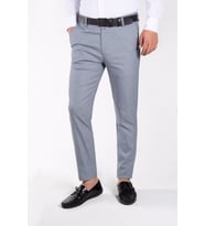 Erkek Kül Grisi Slim Fit Petekli İtalyan Kesim Keten Pantolon 21K-2200420-7