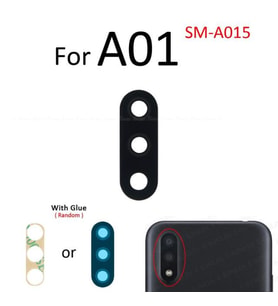 Tkgz Samsung Galaxy A01 Arka Kamera Camı Lens Yapışkanlı