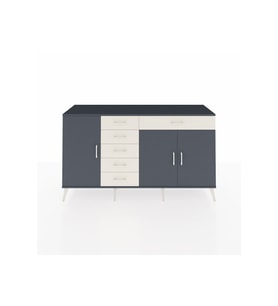 Hyperion Konsol 3 Raflı 6 Çekmeceli 3 Kapaklı 176x44x99 Antrasit-Antrasit/Aytaşı