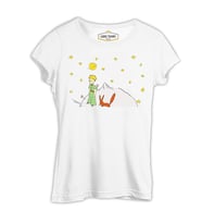Küçük Prens - Gezegen Beyaz Kadın Tshirt