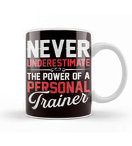 Personal Trainer Power Workout Fitness Instructor Gym Sports Kupa Bardak Porselen