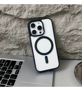 Iphone 16 Pro Max Uyumlu Şeffaf Kılıf (Siyah)