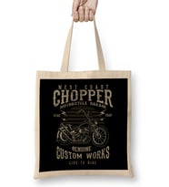 Vintage West Coast Chopper Motorcycle Garage Bez Çanta Uzun Saplı