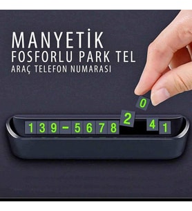 Araç içi Park Telefon Numarası Fosforlu Numaratör Oto Cam Kartı