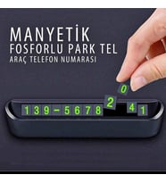 Araç içi Park Telefon Numarası Fosforlu Numaratör Oto Cam Kartı