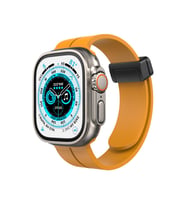 Apple Watch 40mm Kordon Magnetli Ayarlanır Silikon Kordon (Hardal Sarısı)