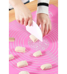 Büyük Boy Silikon Hamur Açma Matı Ölçekli Silikon Hamur Açma Matı 50x40 Cm Hamur Ölçekli