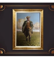 Özel Seri Paspartulu Çerçeveli Atatürk Tablo l98 (Gold)