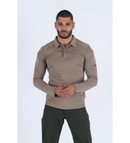 T-SHIRT TACTICAL U.KOL PİKE - 802 (Bej)