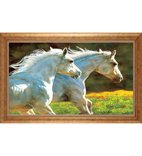 EV İŞYERİ OFİS İÇİN ALTIN ÇERÇEVELİ PASPARTULU TABLO S580