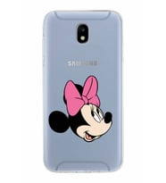 Samsung Galaxy J5 Pro Kapak Minnie Mouse Tasarımlı Şeffaf Silikon Kılıf