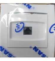 Metesan Alia 1xRJ11 Telefon Prizi (Beyaz)