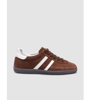 %100 Hakiki Deri Kahverengi Bağcıklı Kadın Sneaker