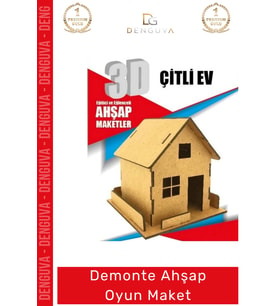 #Oyuncak Eğitici Eğlenceli Lazer Kesim 3mm MDF Boyanabilir 3D Puzzle Demonte Ahşap Oyun Maket