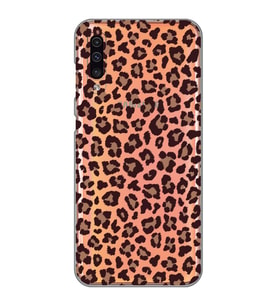 Samsung Galaxy A70 Uyumlu Leopar Desenli Şeffaf Telefon Kılıfı