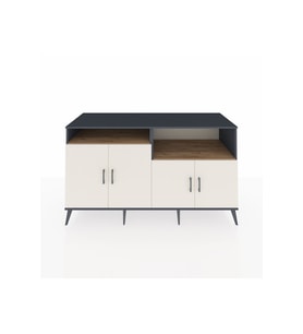 Kronos Konsol 4 Raflı 4 Kapaklı 176x59x99 Antrasit-Aytaşı/Çam