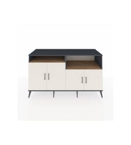 Kronos Konsol 4 Raflı 4 Kapaklı 176x59x99 Antrasit-Aytaşı/Çam