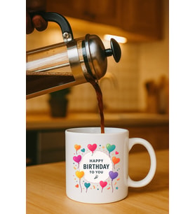 Happy Birthday To You Doğum Günü Bardağı (Beyaz-Altın)