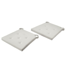 Sandalye Minderi, Ekru, 42/35x40x4 cm, 2'li