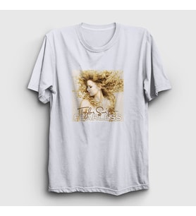 Presmono Unisex Beyaz Fearless Taylor Swift T-Shirt 311123tt
