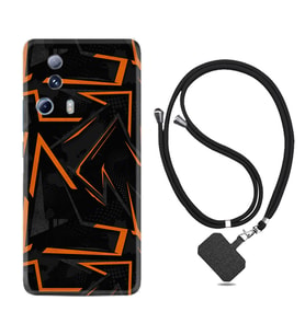 Xiaomi Mi 13 Lite Kılıf Silikon Boyun Askılı İpli Desenli Silikon Zigzaglar 1651