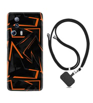 Xiaomi Mi 13 Lite Kılıf Silikon Boyun Askılı İpli Desenli Silikon Zigzaglar 1651