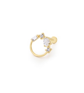 14 Ayar Altın Taşlı Miranda Tragus Küpe