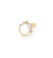 14 Ayar Altın Taşlı Miranda Tragus Küpe