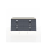 Hyperion Konsol 10 Çekmeceli  176x44x99 Çam-Aytaşı/Antrasit