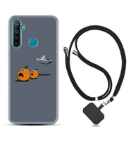 Realme 5i 5 Pro 6i 7 Pro 8 Kılıf Boyun Askılı Silikon Orange Escape 1374