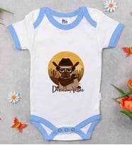 BK Kids Kişiye Özel Mavi Bebek Body Zıbın - Model 189