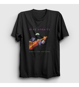 Presmono Unisex Siyah Money For Nothing Dire Straits T-Shirt 439591tt
